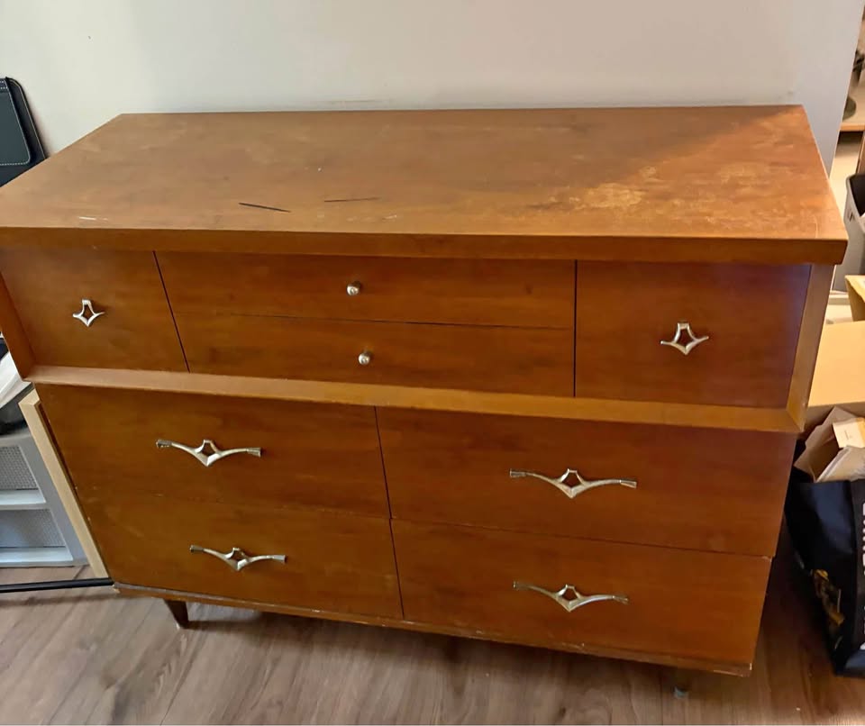 Vintage MCM Real Wood Dresser