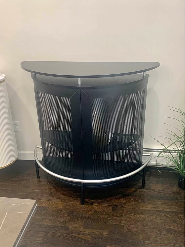 Wine bar table cabinet