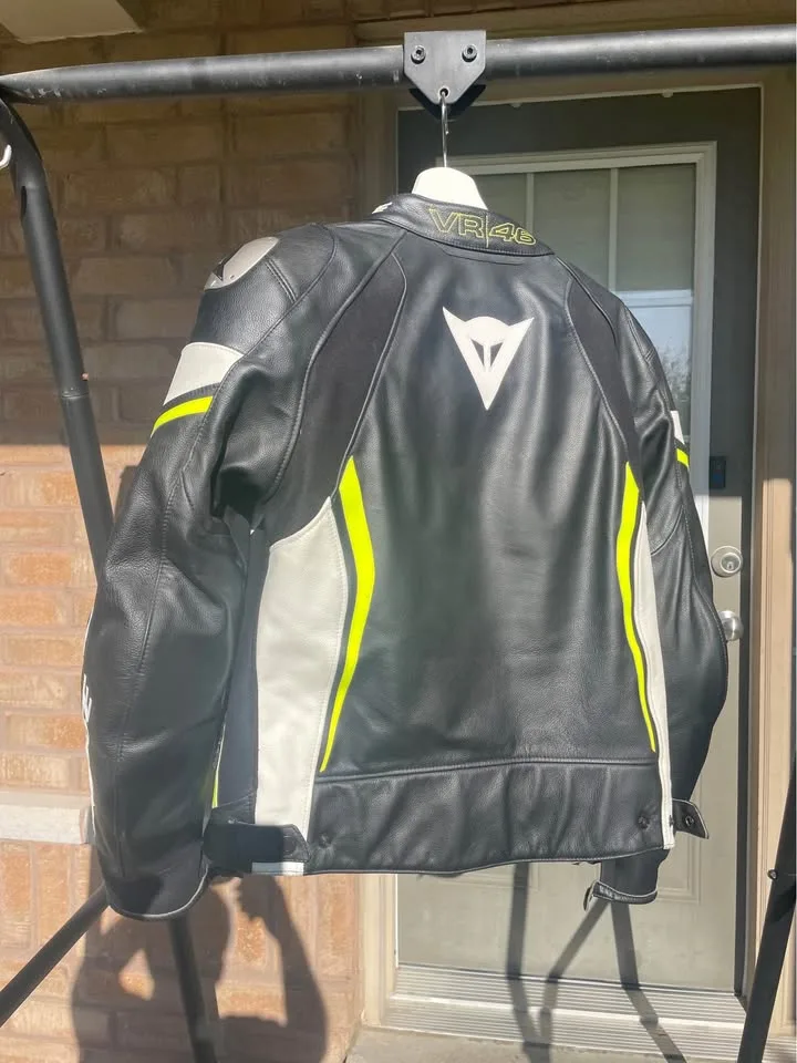 Dainese VR46 Leather Motorcycle Jacket – Medium – $250 image indicator(2)