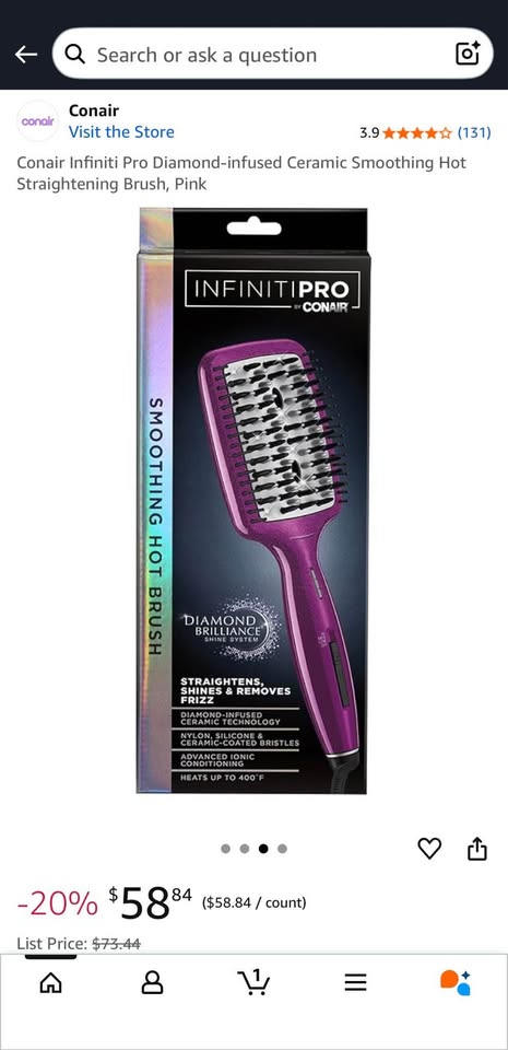 Hair Straightening Brush | Conair Infiniti Pro - photo 4