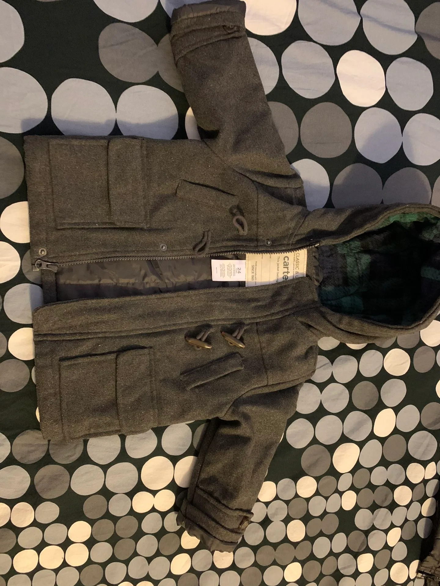 Carter winter gray jacket. 24 months image indicator(3)