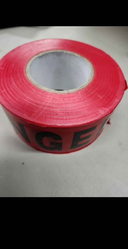 New rolls 3" thick Red Danger tape halloween outdoor decor - photo 2