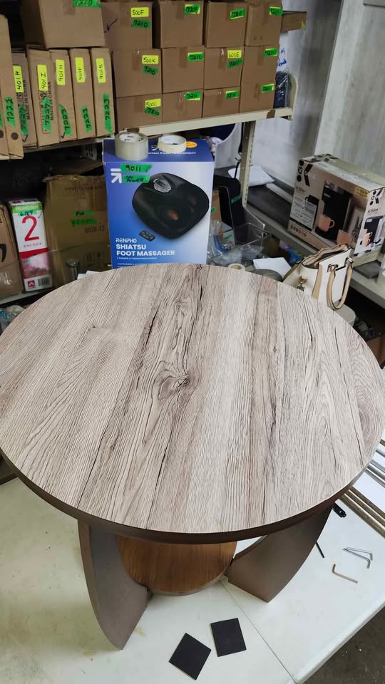 24 inch two tone wood table - photo 3