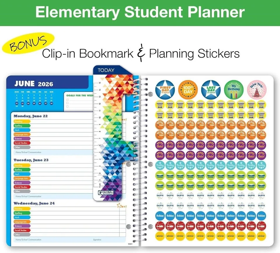 Global Datebooks Dated Elementary Student Planner image indicator(2)