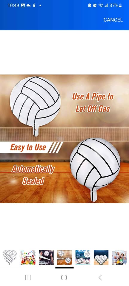 Volleyball Foil Balloons Helium Metallic Mylar Balloons - photo 3
