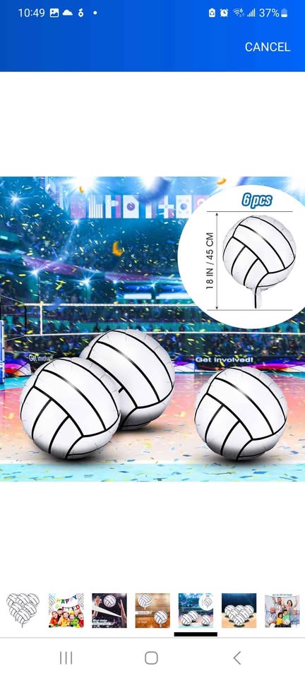 Volleyball Foil Balloons Helium Metallic Mylar Balloons - photo 4