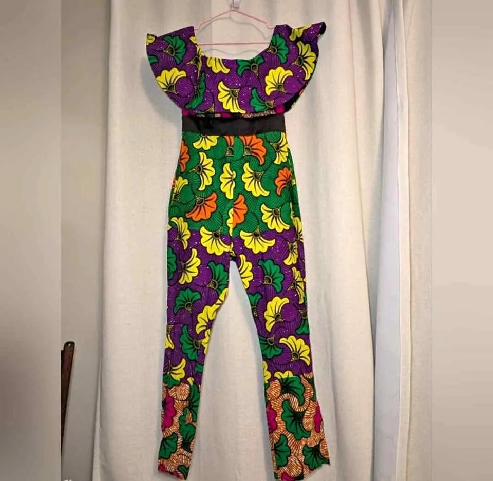 African Print Floral Women's Jumpsuit thumbnail