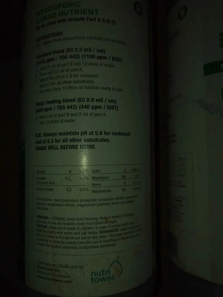 3 Unopened bottles of Hydroponics liquids image indicator(3)