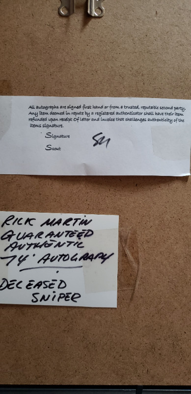 Autographed Rick Martin Picture & Card - photo 3