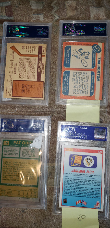 Horton, Quinn, and Jagr Graded Collector Cards - photo 2