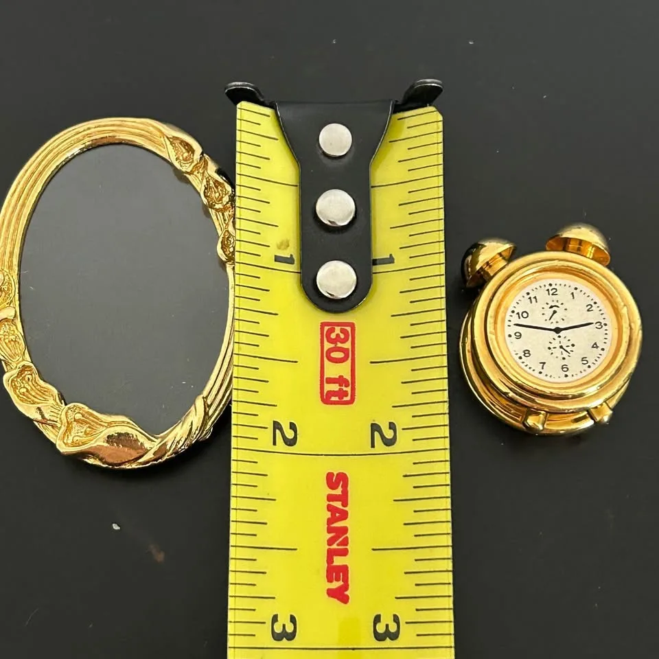 Set of 2 Vintage Miniature Gold-Tone Decor Pieces image indicator(4)