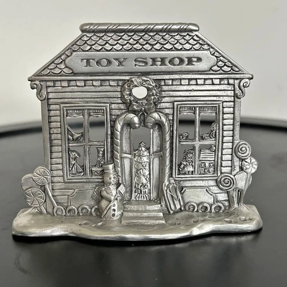Pewter “Toy Shop” Christmas Tealight Holder thumbnail