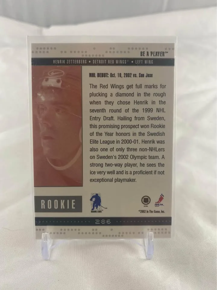 2002-03 In The Game Henrik Zetterberg Rookie image indicator(2)