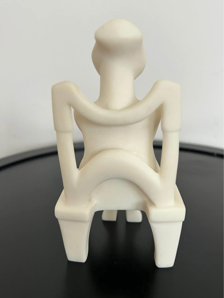 Cycladic Idol Sculpture – Handmade Alabaster Art 5” - photo 5
