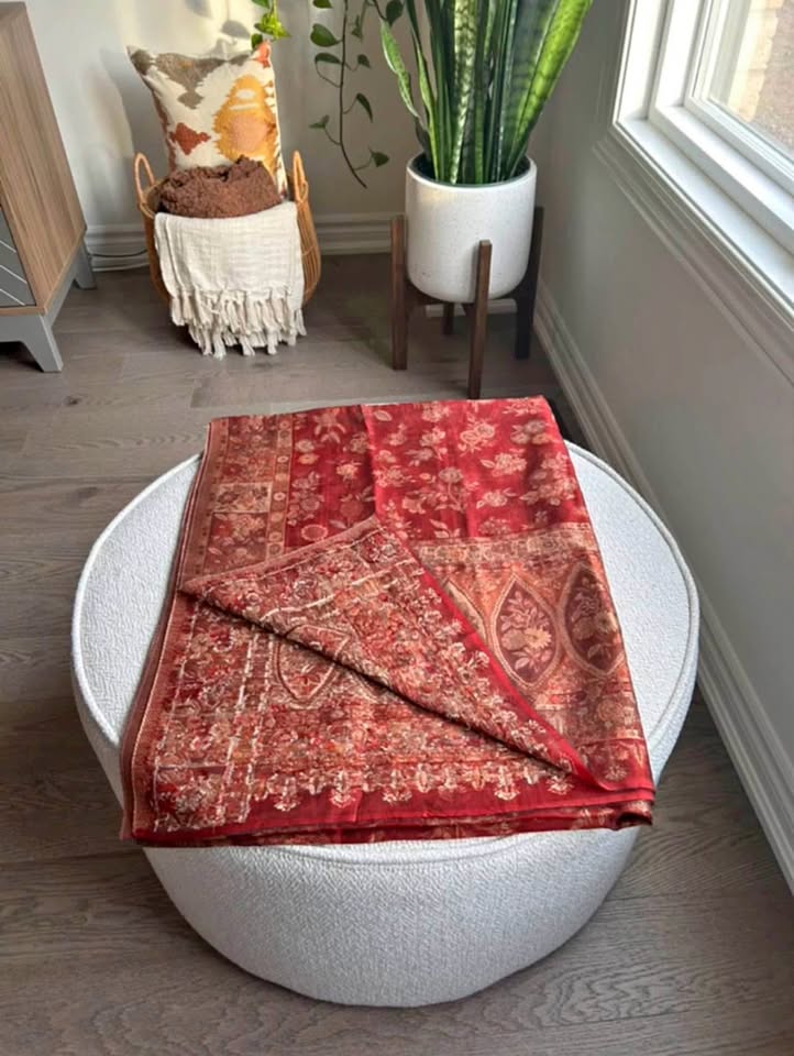 Mulberry Kani Silk Shawl(Duppata)