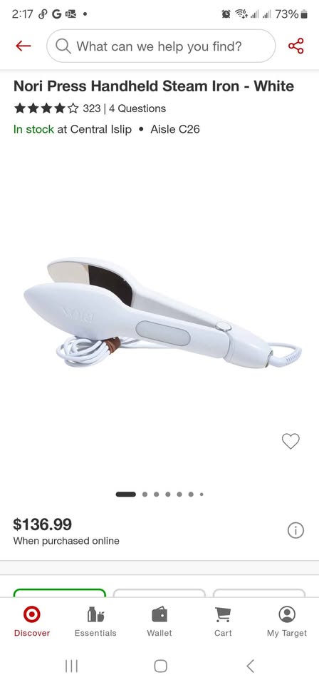 HANDHELD STEAM IRON NORI - photo 2