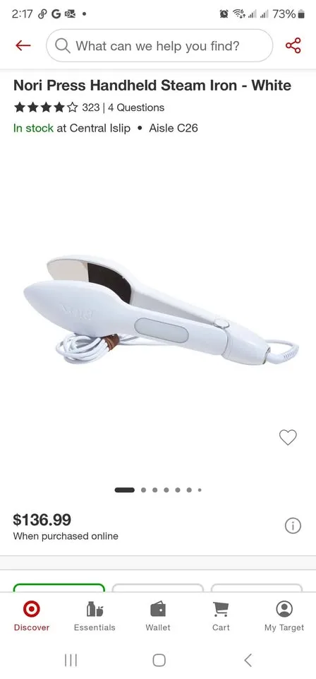 HANDHELD STEAM IRON NORI image indicator(2)