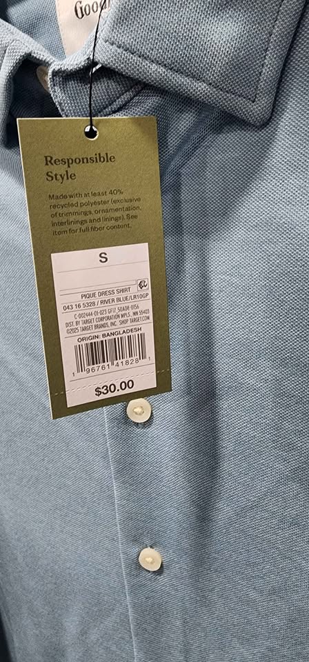 2 LONG SLEEVE SIZE SMALL GOODFELLOW BUTTON DOWN SKY BLUE - photo 2