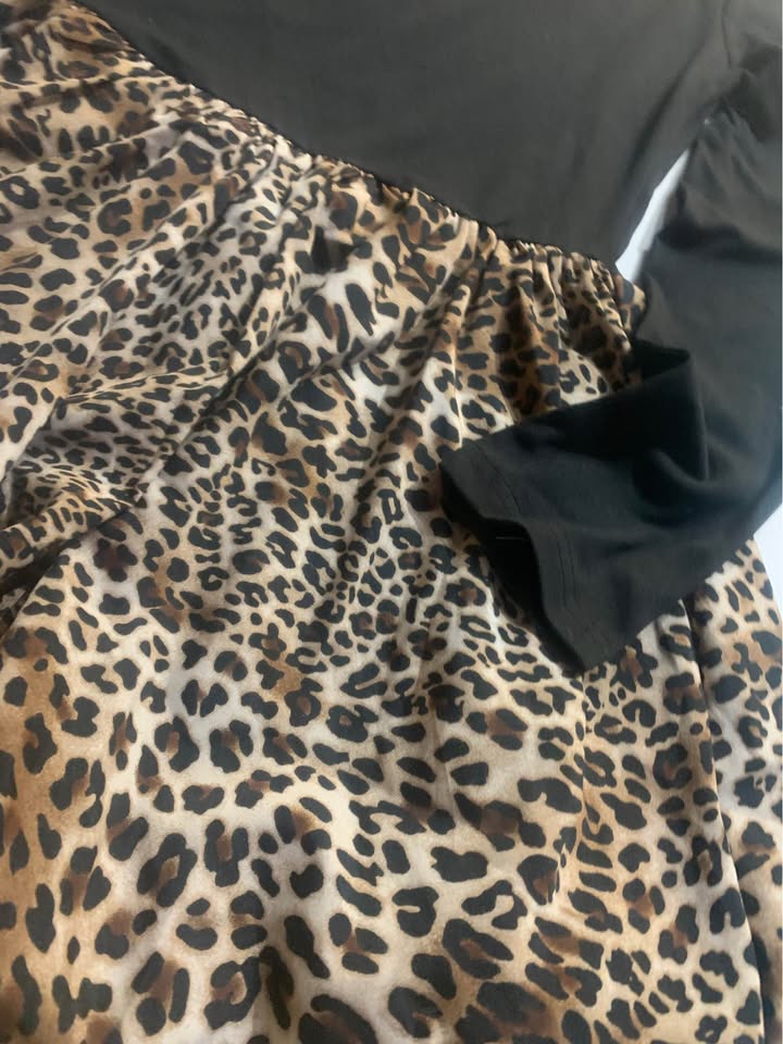 🐾 Chic Leopard Print Long-Sleeve Dress - Bubble Hem! - photo 5