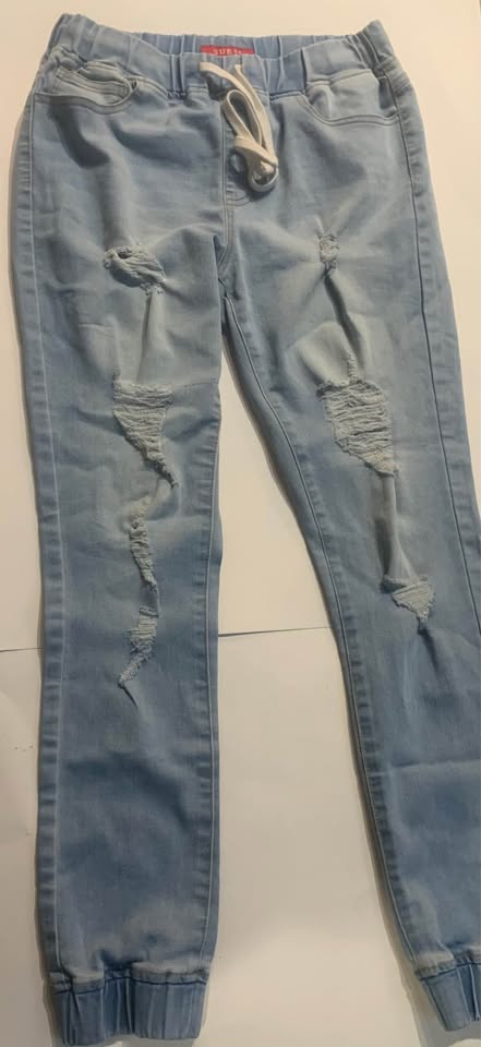 Cozy & Chic Ripped Denim Joggers - Distressed & Comfy! 👖✨ - photo 2