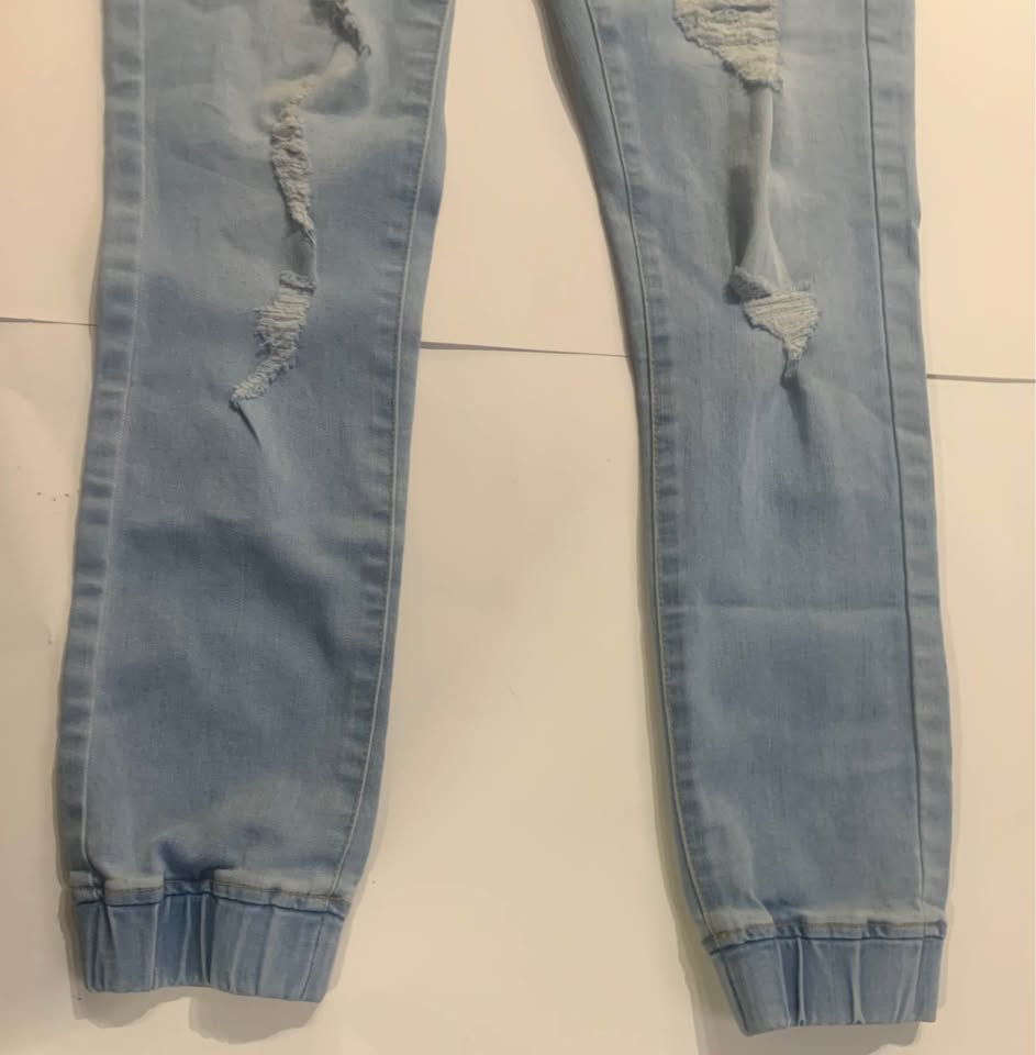 Cozy & Chic Ripped Denim Joggers - Distressed & Comfy! 👖✨ - photo 3