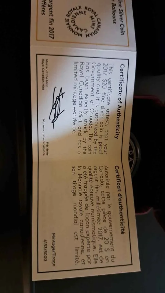 2017 Royal Canadian Mint Hot Air Balloons Silver Coin image indicator(7)