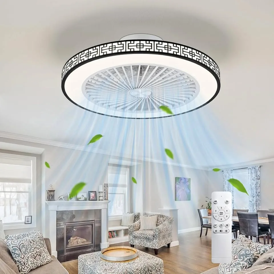 19 Inch Ceiling Fan with Lights and Remote thumbnail