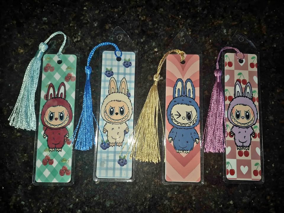 Labubu Bookmarks, Stickers, Keychains & Patches
