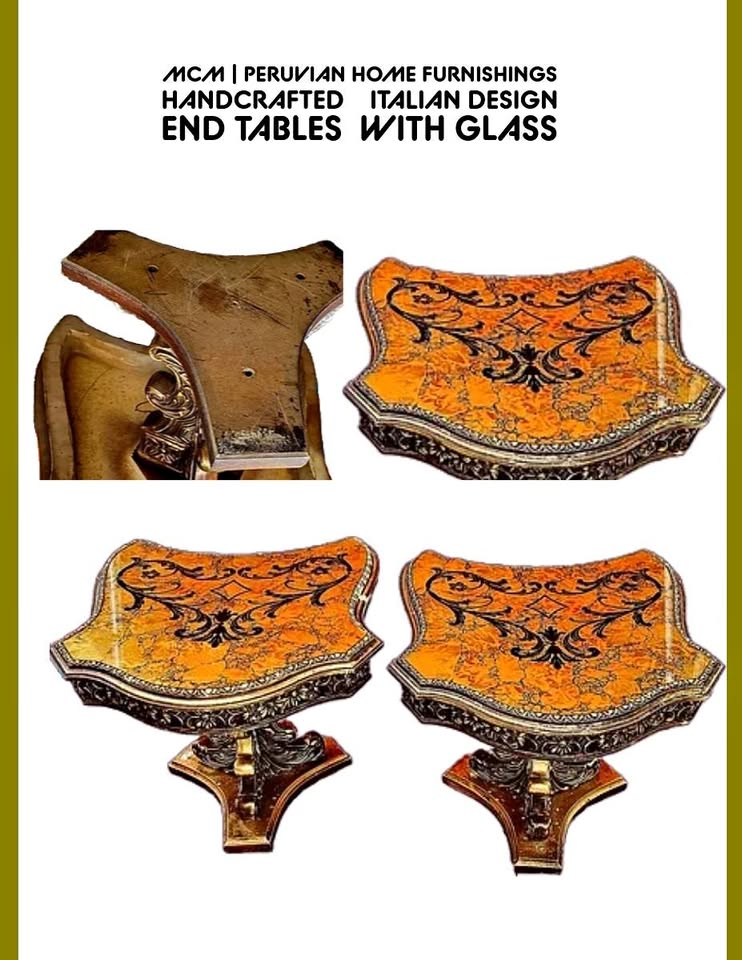 MCM Peruvian End Tables Italian Design ✨ These