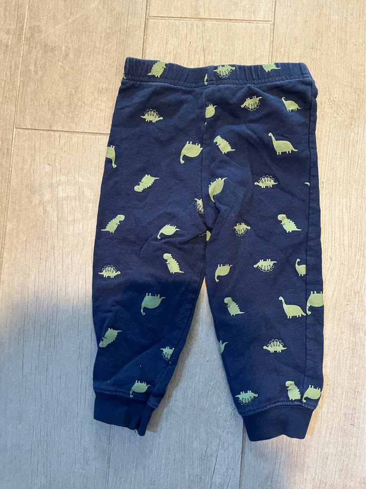 Two pair of boys joggers. Lots of dinosaurs! Size 18 mo. - photo 2