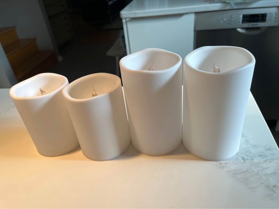 NWOT 4 LED pillars - flameless candles. 4” and 6” tall. - photo 2