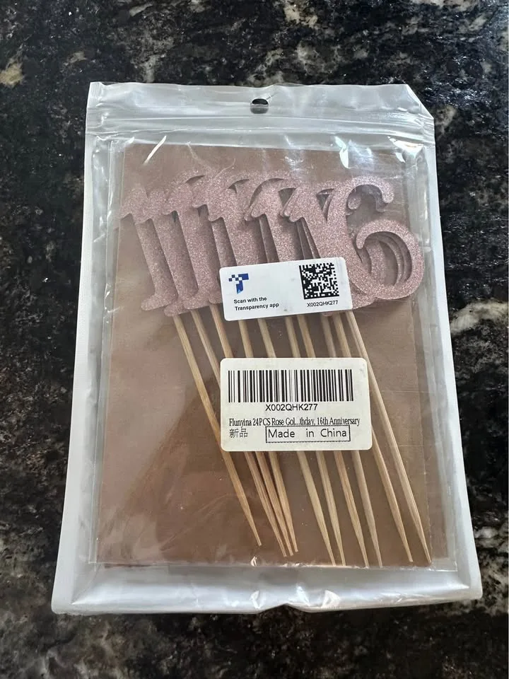 Sweet 16 - Rose gold cupcake decorations image indicator(3)