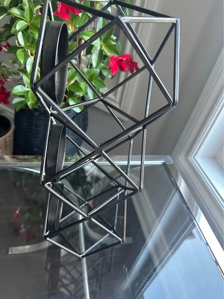 Candle Holder - black/brown metal image indicator(4)