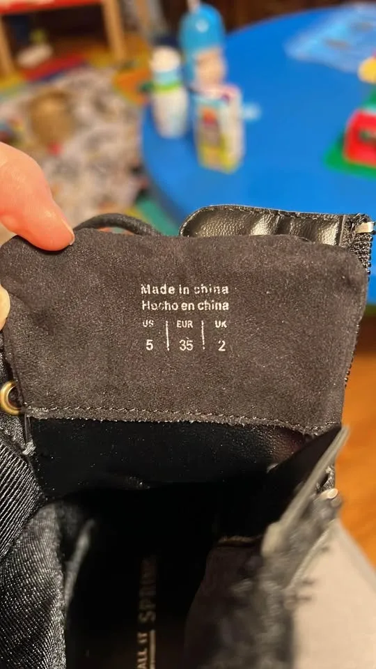 Call It Spring Black Lace Up Boots size: 5 image indicator(5)