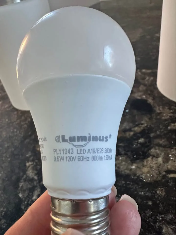 Light fixture - Silver with frosted glass image indicator(5)