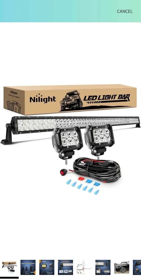 LED light bar 52" with 2 4" Pods image indicator(4)