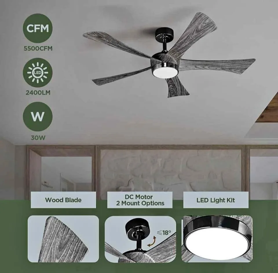 Vagizm 52" LED DC Motor Ceiling Fan thumbnail