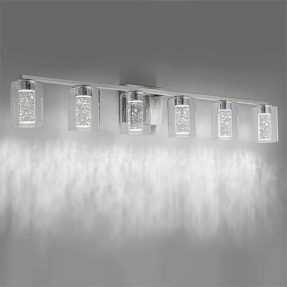6 Light Brushed Nickel Vanity Light LED with 3 colour modes image indicator(3)