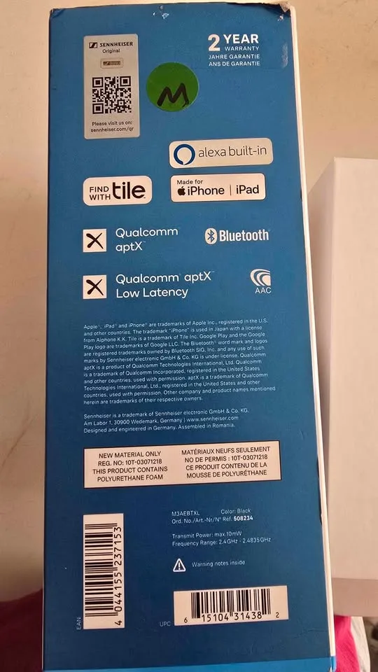 Sennheiser Momentum 3 Wireless Headphones / Warranty image indicator(4)