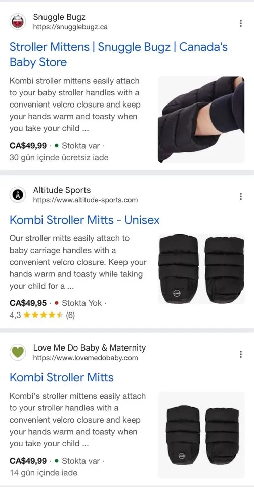 Kombi stroller mitts image indicator(5)