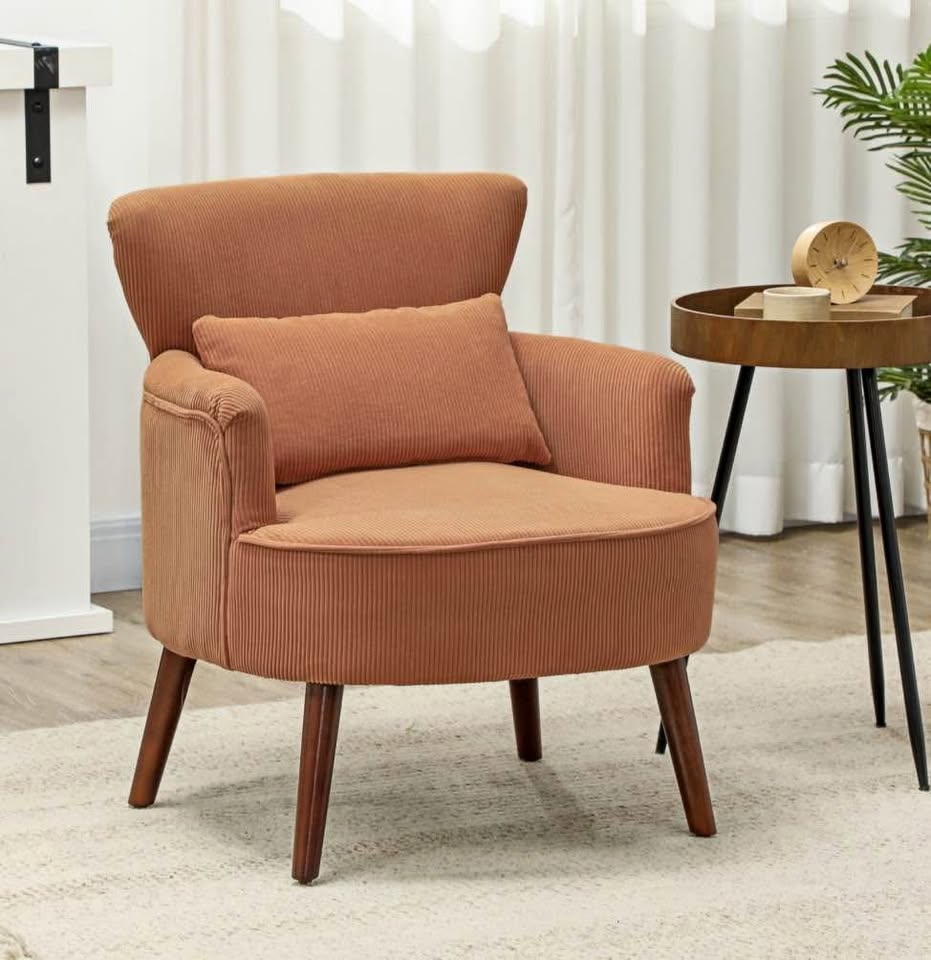 New Accent Chair with Lumbar Pillow