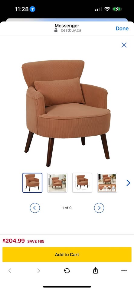 New Accent Chair with Lumbar Pillow - photo 2