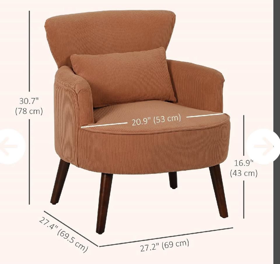 New Accent Chair with Lumbar Pillow - photo 4