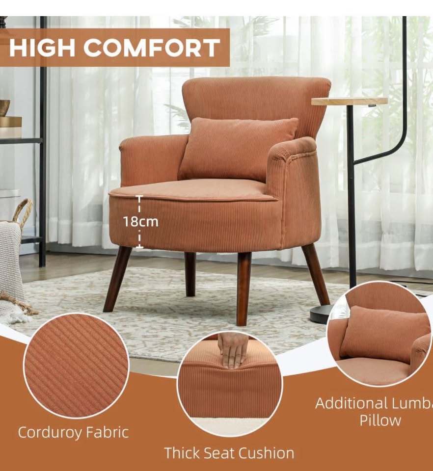 New Accent Chair with Lumbar Pillow - photo 5