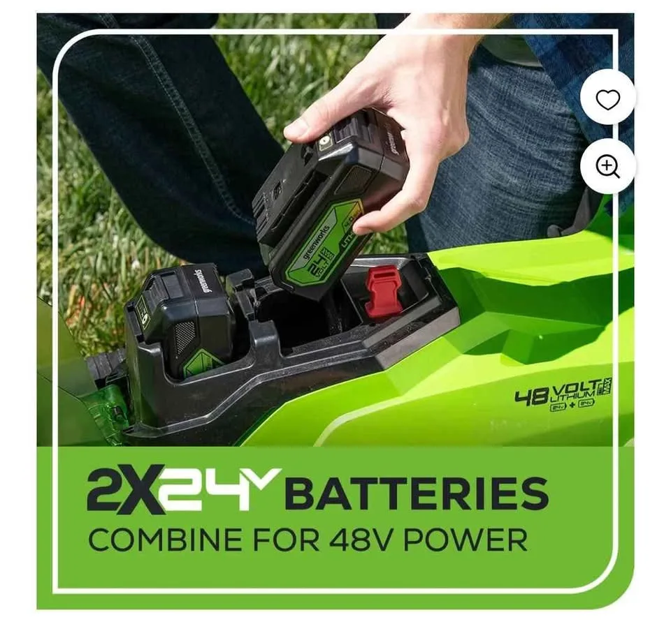 Greenworks 17" Cordless Push Lawn Mower 48 volt image indicator(5)