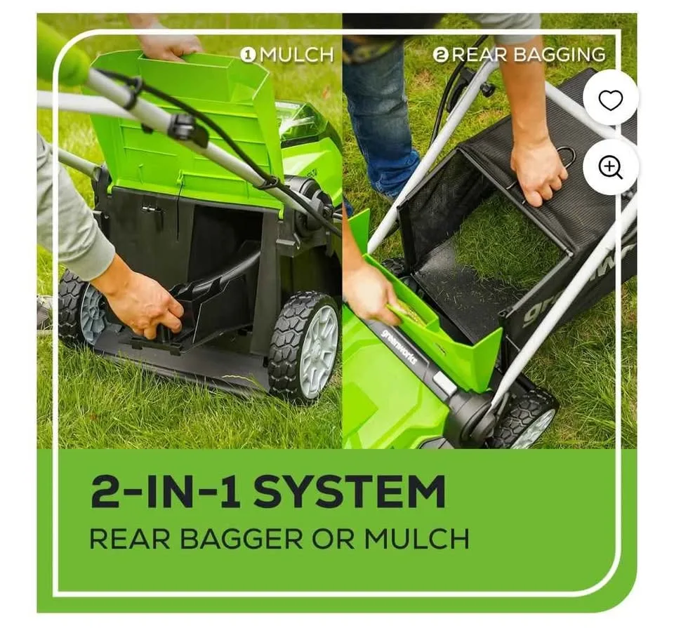 Greenworks 17" Cordless Push Lawn Mower 48 volt image indicator(6)