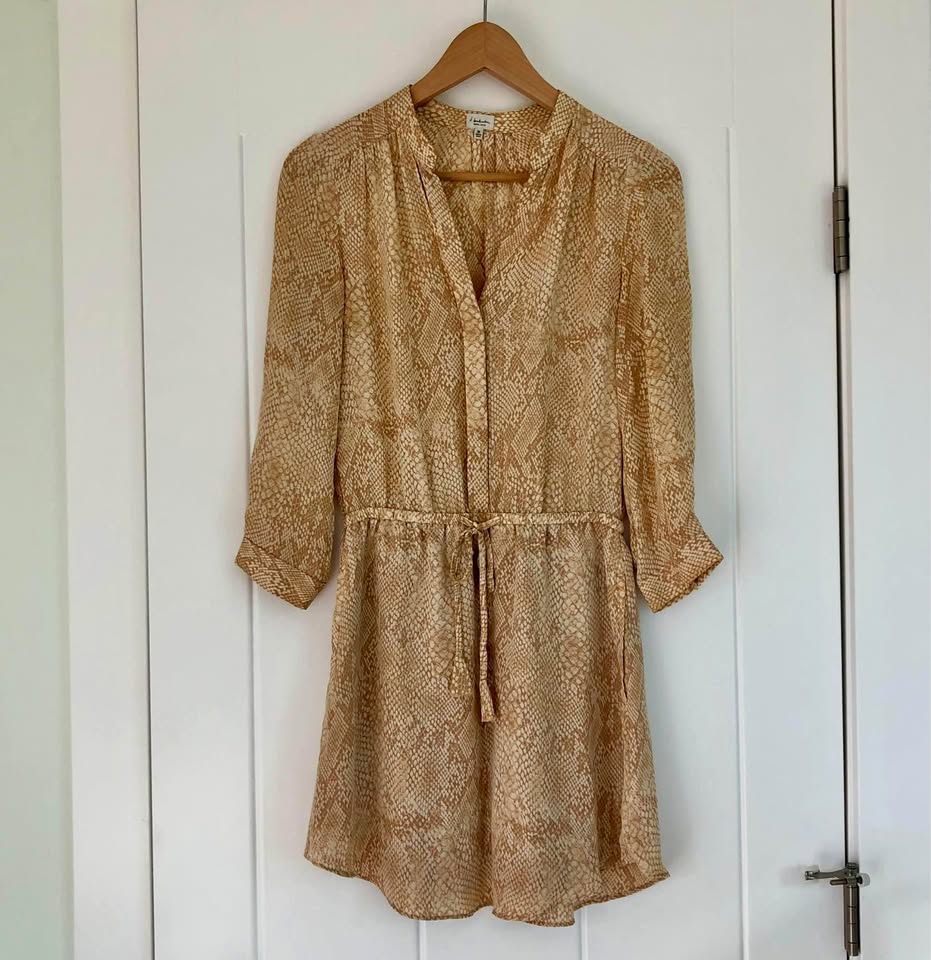 Aritzia Babaton Silk Snake Print Dress XS