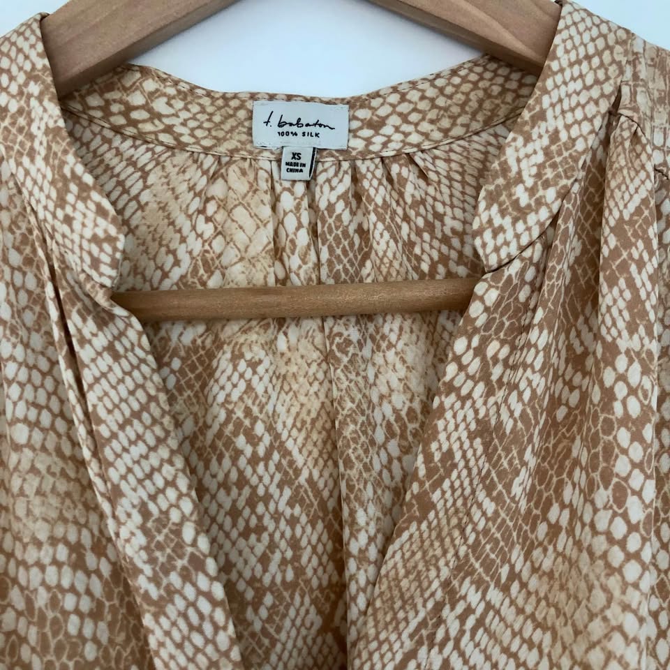 Aritzia Babaton Silk Snake Print Dress XS - photo 3