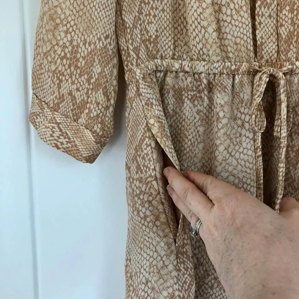 Aritzia Babaton Silk Snake Print Dress XS image indicator(6)