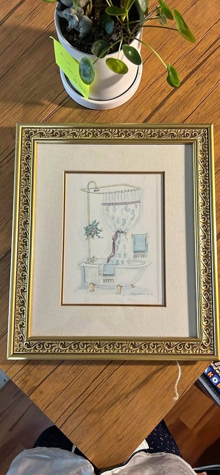 Framed lavabo picture